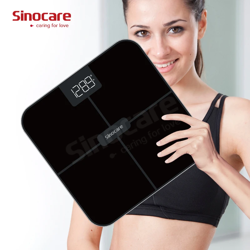 Sinocare Electronic Digital Weighing Scale Wireless Scales Weighing Electronic Smart Bathroom Scale