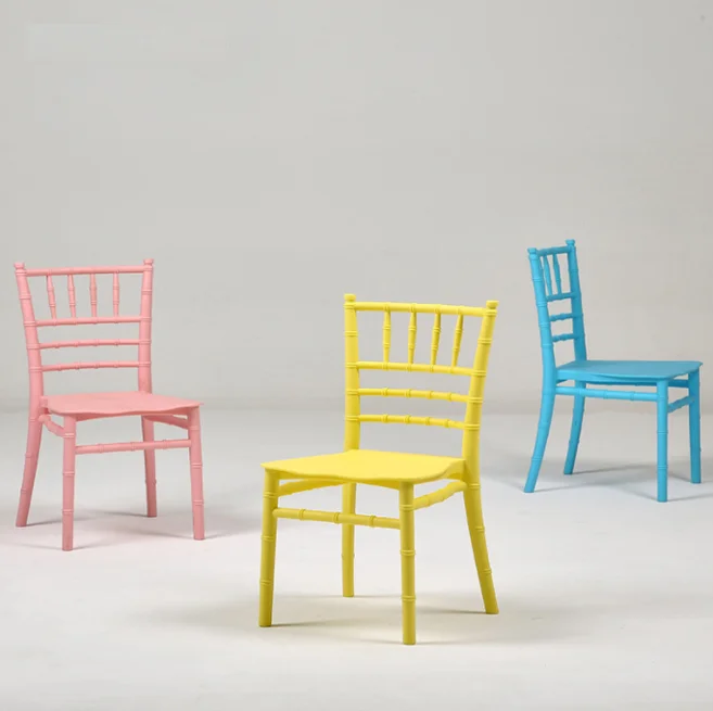 Factory Wholesale colorful stackable kids plastic bamboo chairs student learning chairs outdoor banquet chairs
