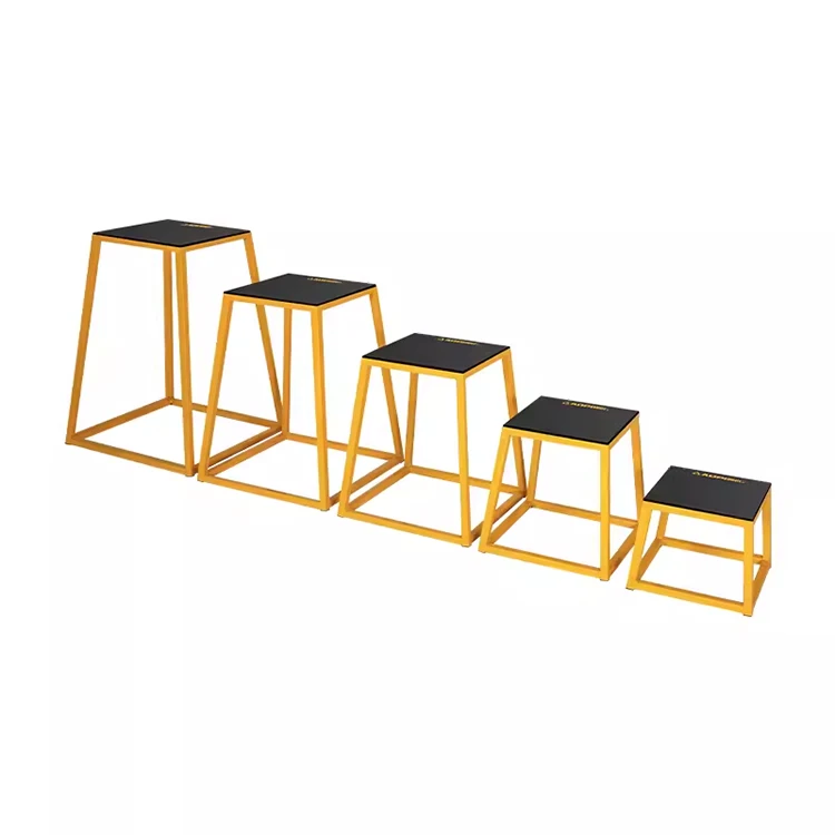 gym equipment speed training plyometric platform jump exercise adjustable steel plyo box set level 5 jumping bench