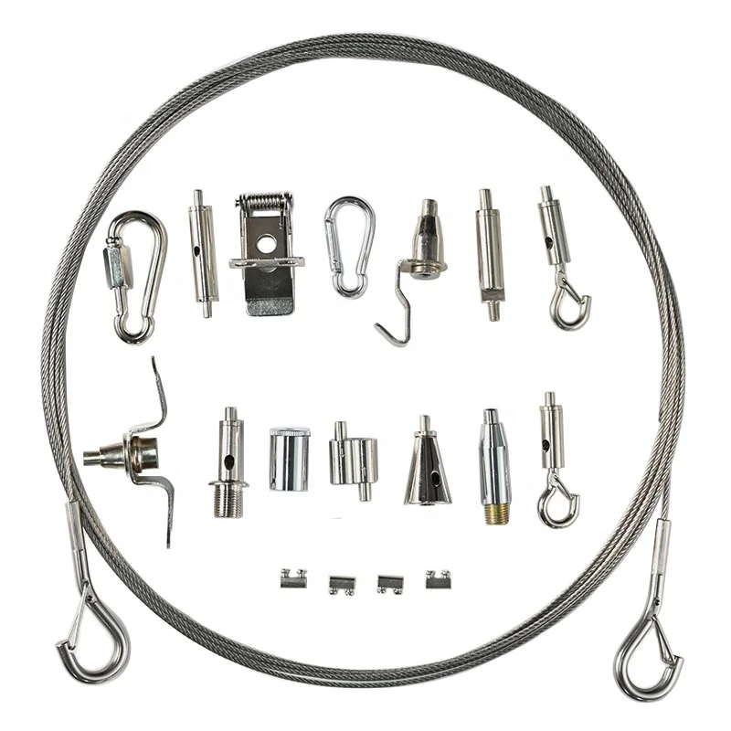 Wholesale Custom ceiling suspension wire ceilling hanging cable with gripper for string lighting kit