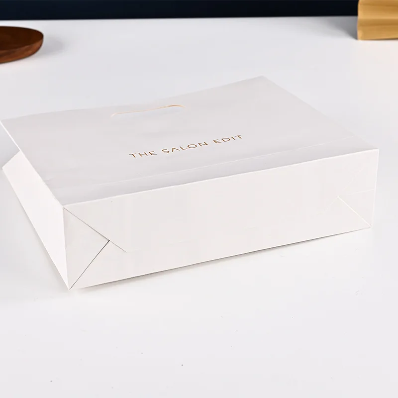 CompareShare Custom Private Logo Printed white Big Personalized Luxury Shopping paper bag