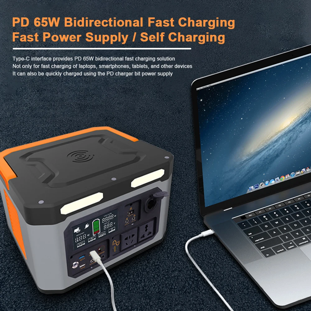 OEM ODM Pure Sine Wave Energy Storage Power Station 2000W Power Bank Station For Emergency Power Household