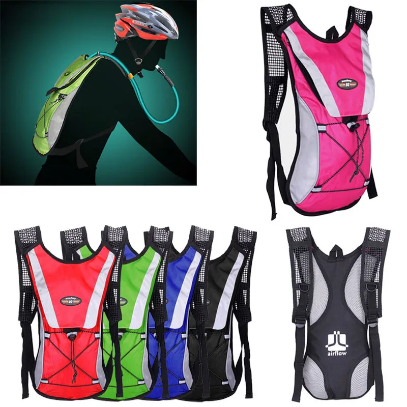 Cycling Backpack Mountain Bike Portable Water Bag Backpack 2L Water Bag Backpack Outdoor Shoulder Sports Rucksack