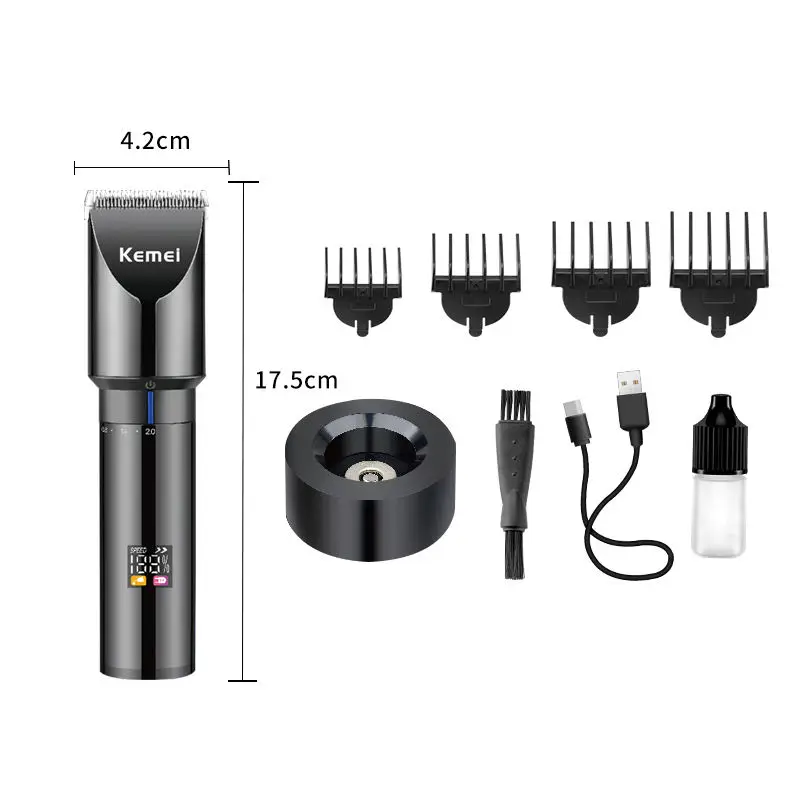 New Hair Trimmer Professional Rechargeable Cordless Barber Kemei KM-3293 High Quality Hair Trimmer With Charging Base For Men