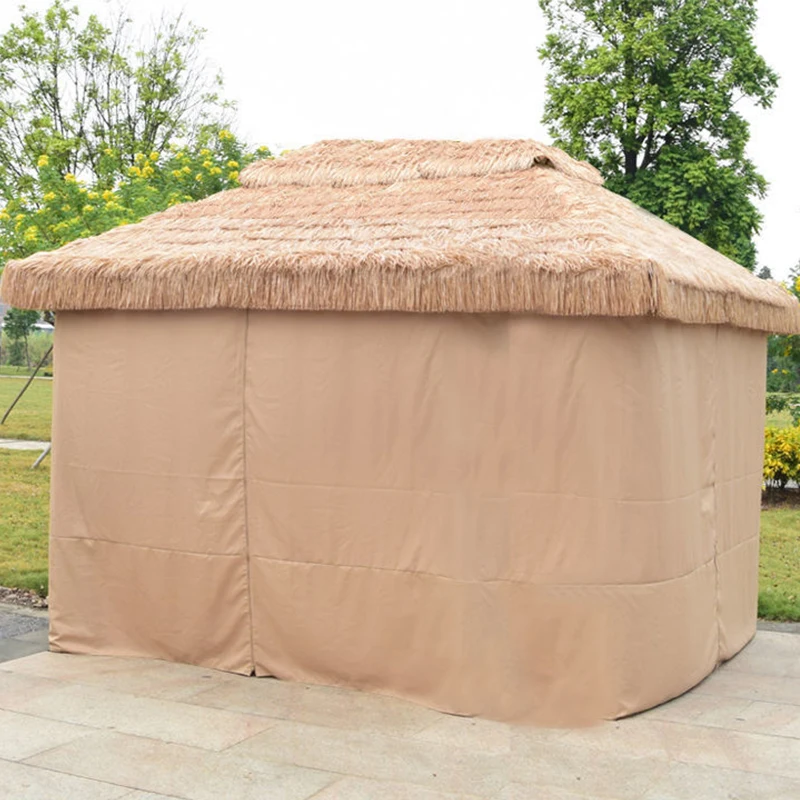 Juecheng home made gazebo design aluminium 3x3m straw outdoor gazebo for garden