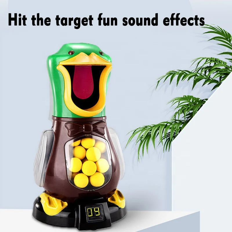 Novel Electronic Scoring Game Duck Air-Powered Gun Soft Bullet Ball Shooting Toys For Kids Birthday Gift