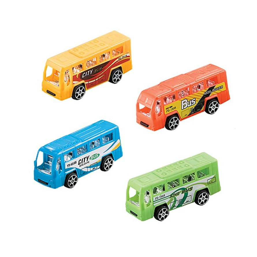 Рекламные игрушки 4 шт. недорогие игрушечные автобусы
