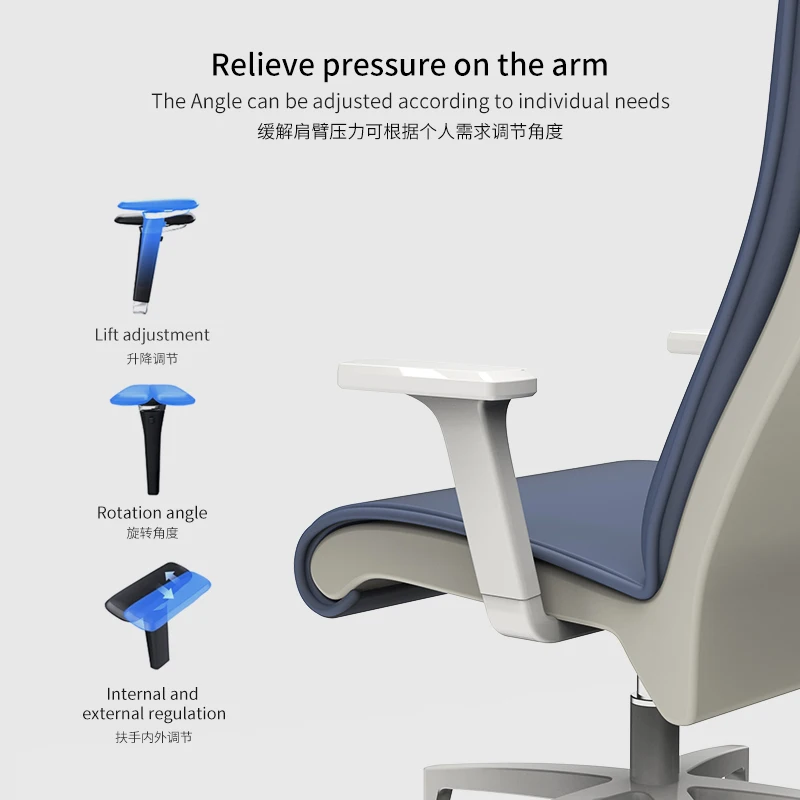 Home Leather Executive Swivel Gamer Chair Lifting Rotatable Office Chair Leather Massage Electric Strength Factory Massage Chair