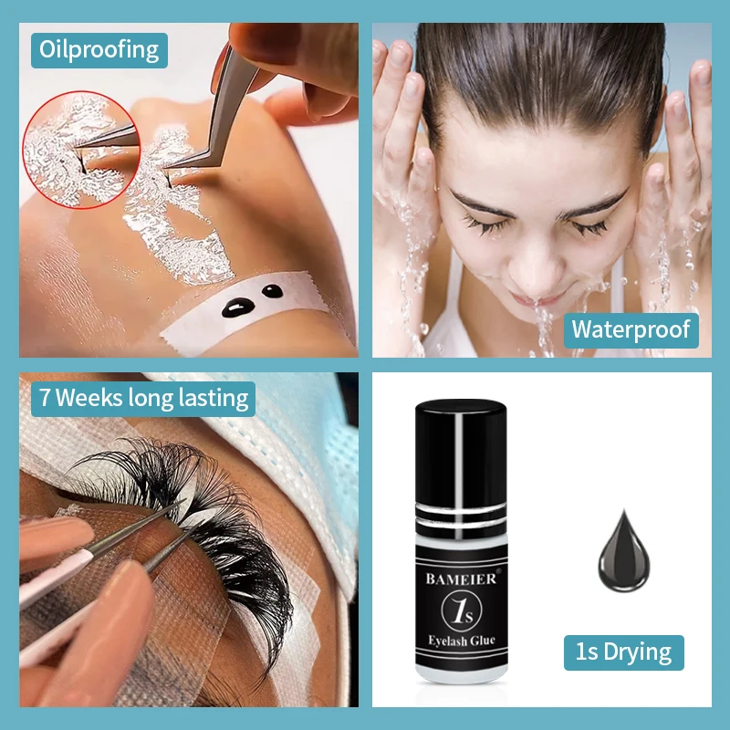 0.2 0.05 Dry Time Lash Glue Oil and Water Proof Cyanoacrylate Free Eyelash Extension Adhesive Volume Glue