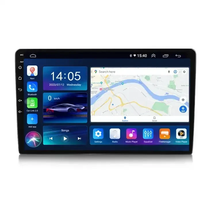 Автомагнитола 9 дюймов 1 din Android Интеллектуальный встроенный GPS автомобильный монитор сенсорный экран