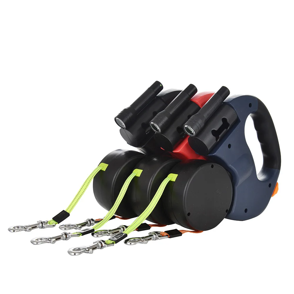 Dog Leash Double Head Design Automatic Retractable Dog Leash Innovative and Convenient Pet  Equipment Dog Walking Tool