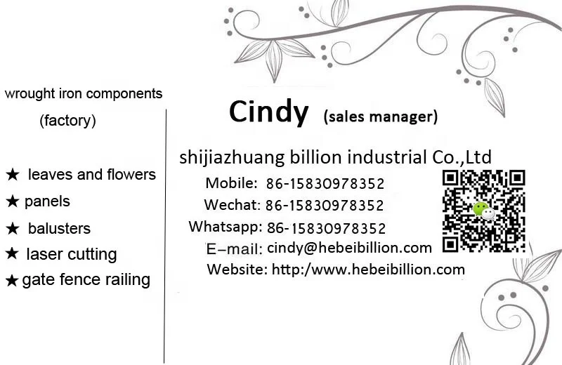 wrought iron detached pieces medieval double hooks for chain for gate  fence railing handrail balustrade