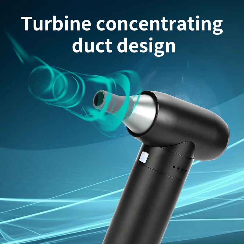 100000rpm Mini Portable Hand Turbo Fan Jet Electric Air Blower Rechargeable Air Duster Turbofan for Outside Computer BBQ Fan