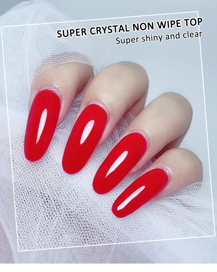 High Quality SUPER CRYSTAL Non Wipe Top Long-Lasting HIGH VISCOSITY TOP COAT OEM/ODM Available