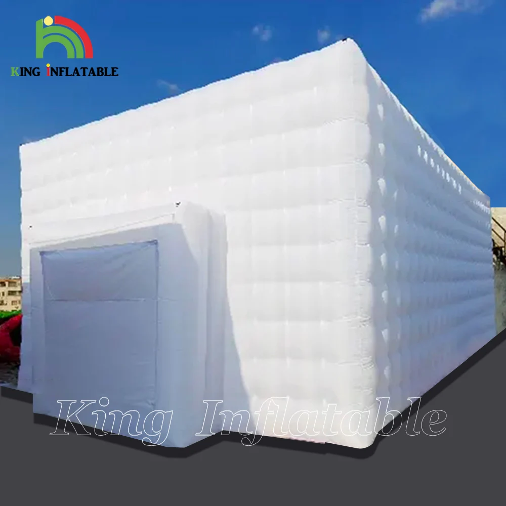 Large Cube Wedding Party Led Light Inflatable Tent White Square Marquee Bar Pub Event Inflatable Nightclub