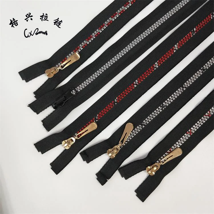 Wholesale Custom 5# Plating Teeth Resin Plastic Zipper