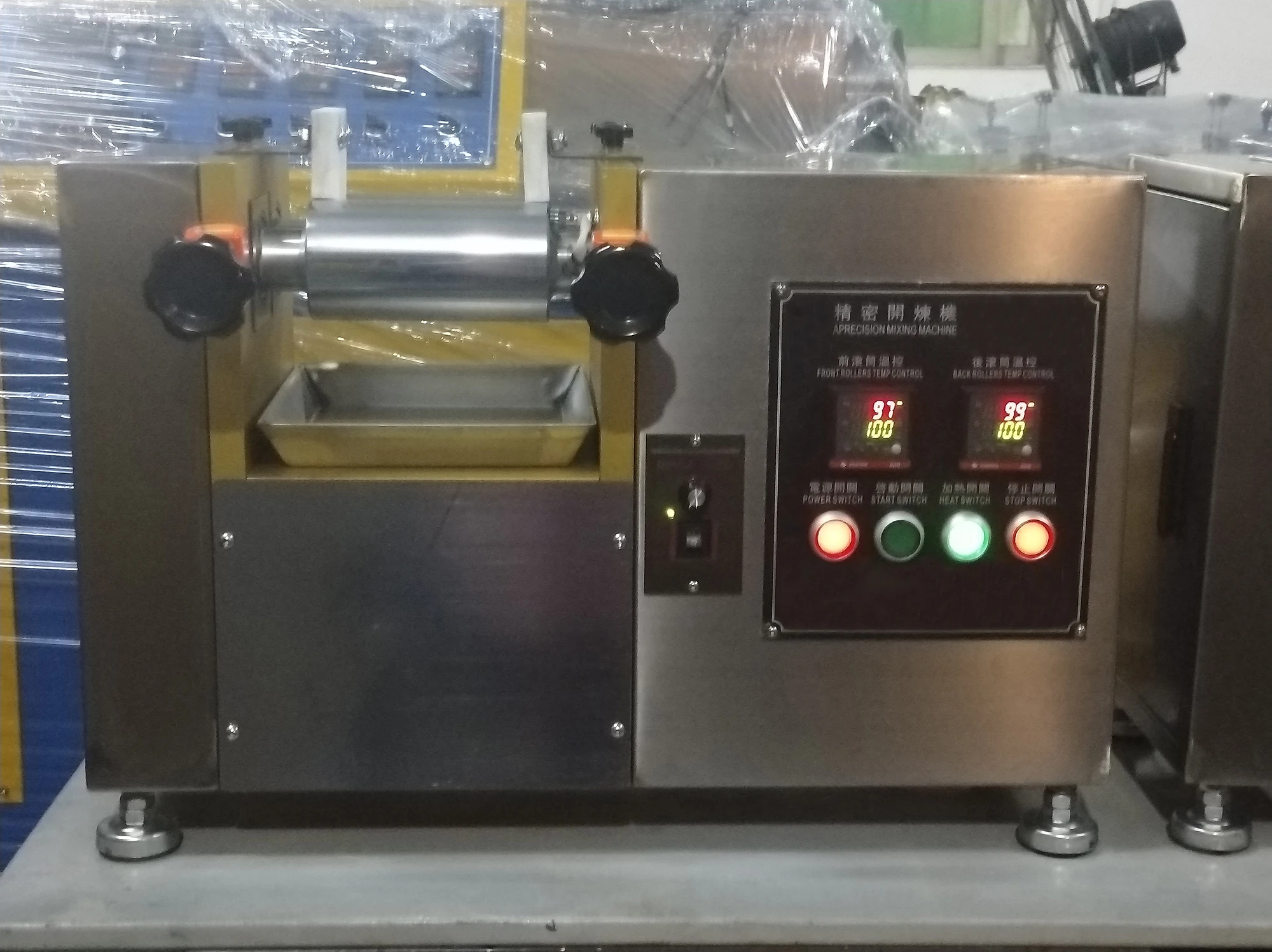 Лабораторная резиновая маленькая пищевая мельница из нержавеющей стали с двумя роликами