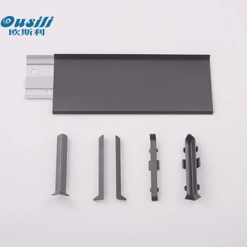 Aluminum Decorative Corner Strip Skirting Board Profile Interior Baseboard Metal Cover Corner Line