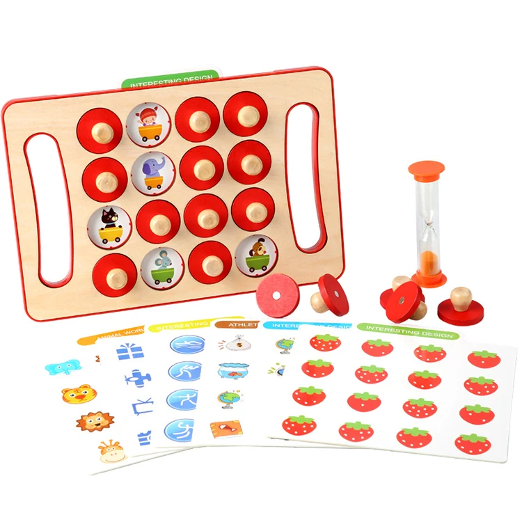 New Released Portable Diy Mathematic Memory  chess Game Toys set baby  brain Development Wooden Toys