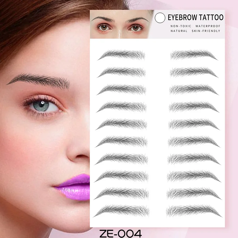 Wholesale Eyebrow Stickers Long Lasting Natural Waterproof Waterproof Eyebrow Tattoos Stickers
