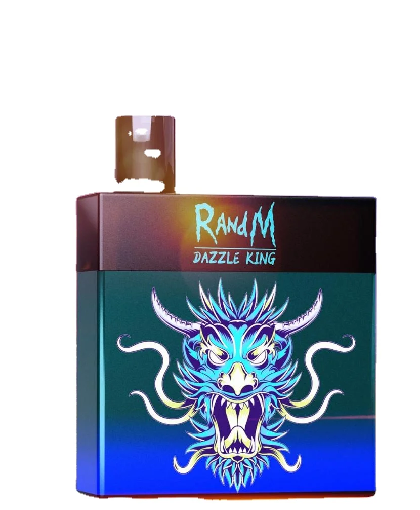 2021 New arrival original fumot 1000mAh 3000p refillable rechargeable RandM Dazzle king vape pen with LED RGB light