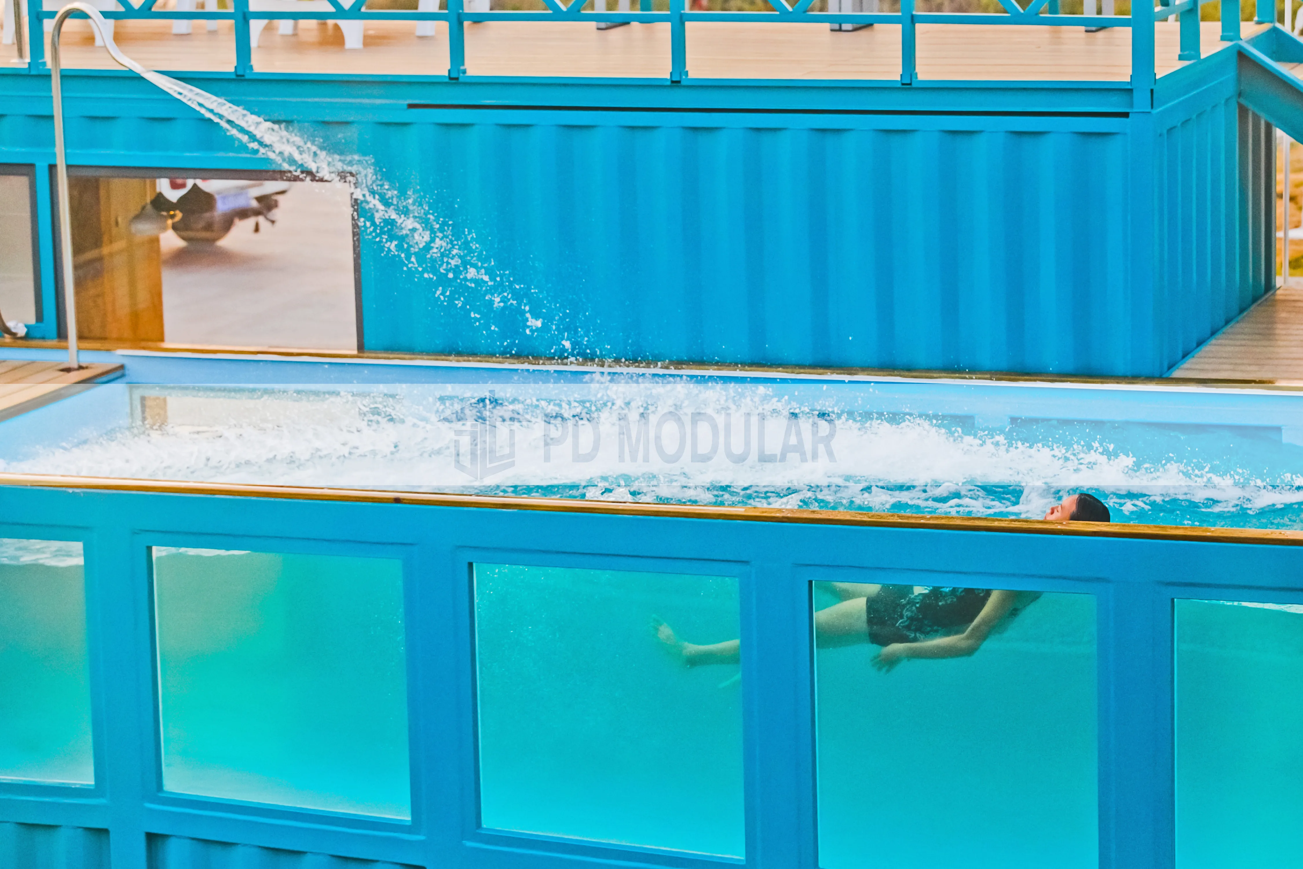 Wholesale prefab good quality modern portable endless swimming pool for summer