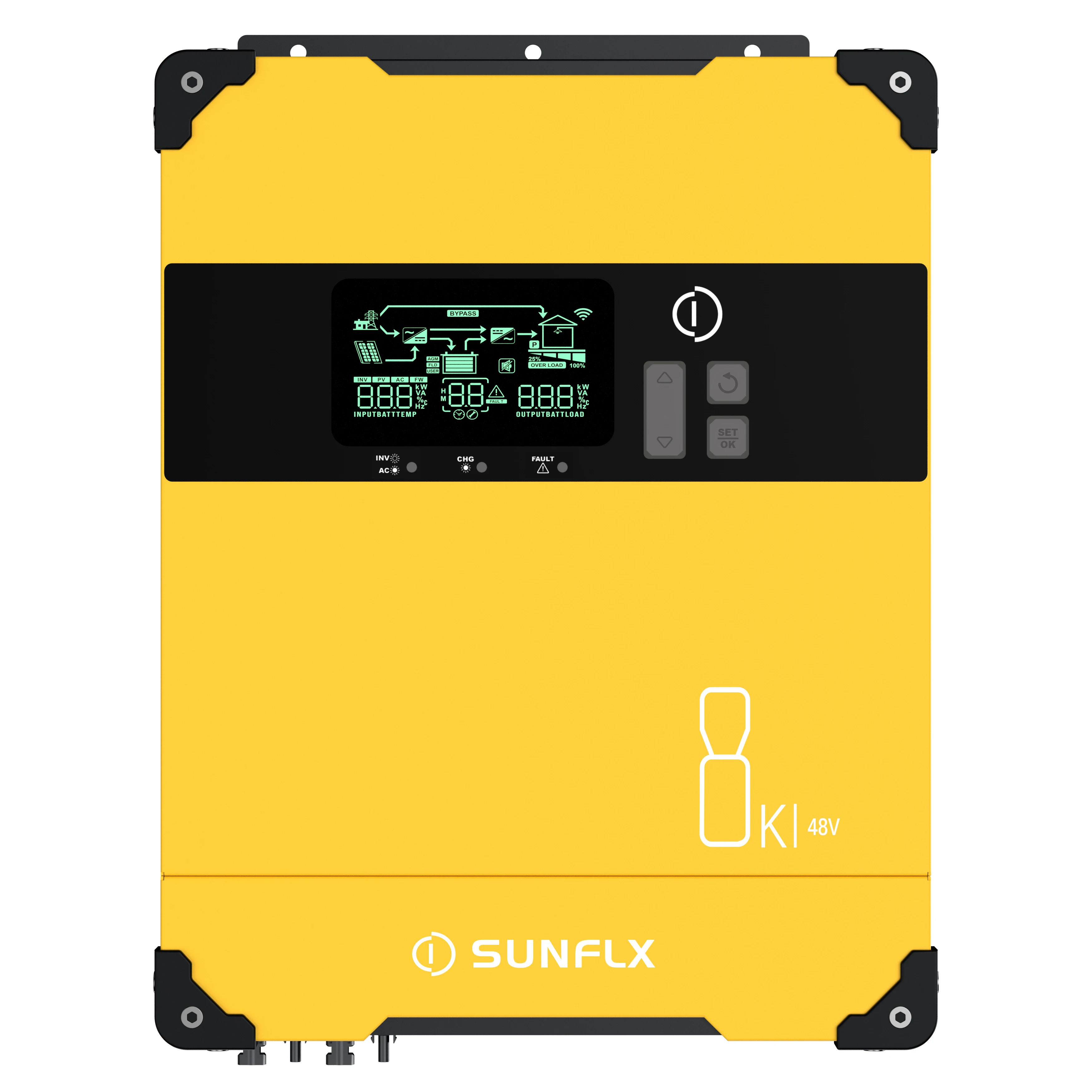 Sunflx Parallel Capacity 48v 3600w 6000W8 000w Off-Grid Storage Inverter with Mppt Controller 6kva 8Kw Inverters Converters