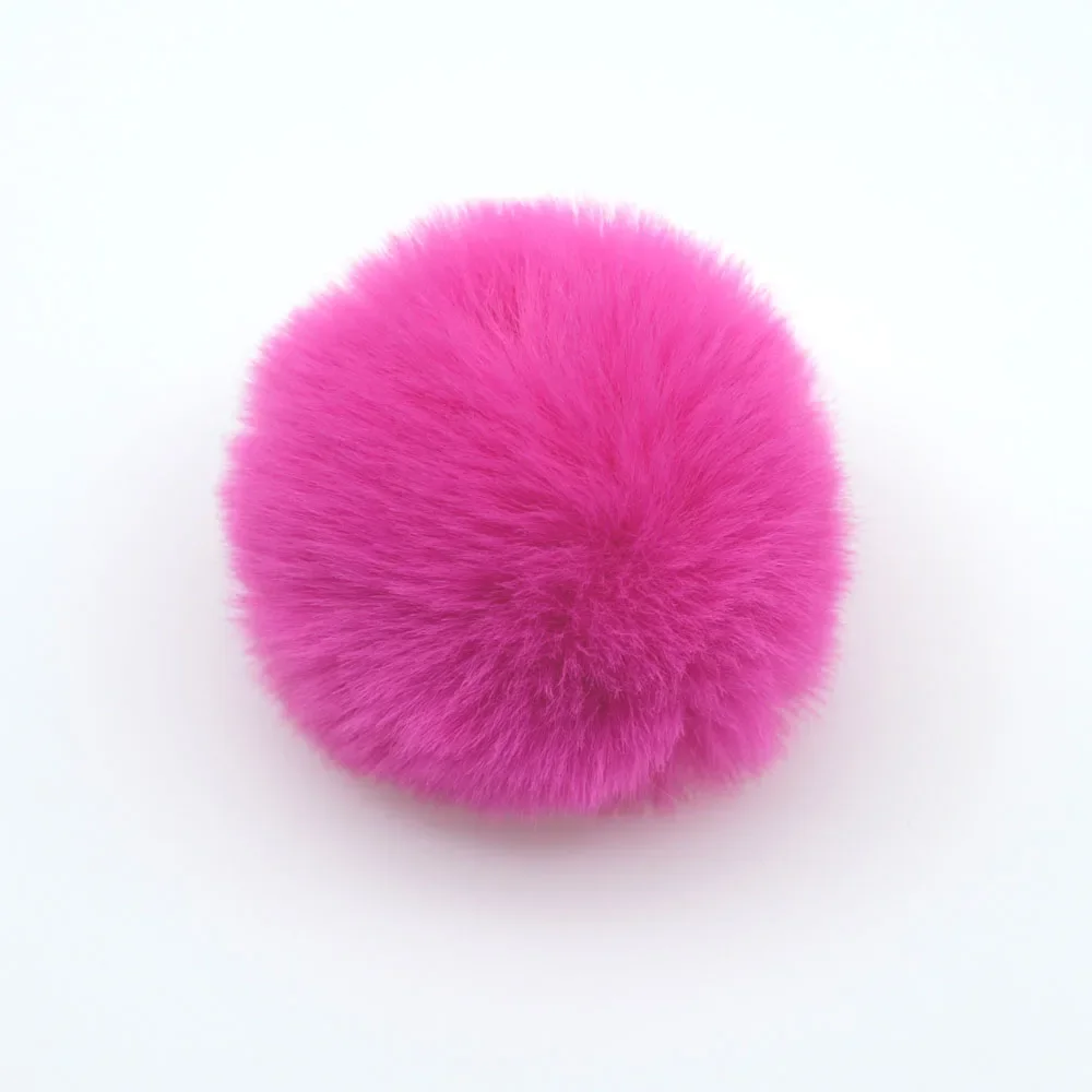 Mixed colorful false hairball hat ball pompom fake  fur hat ball pom pom diy handmade clothing hat accessories