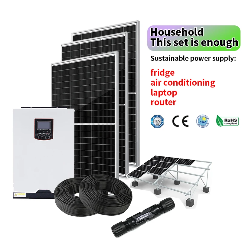 Technology Wholesale Price 5000 Watts Hybrid Inverter Solar Photovoltaic Panels And Battery 5Kw Solar Power System