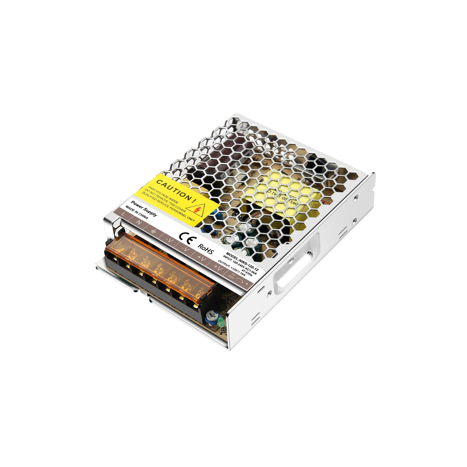 100W 12V 8.33A Ultra Thin Enclosed  AC to DC Switching  Power Supply for LED Strip Lighting