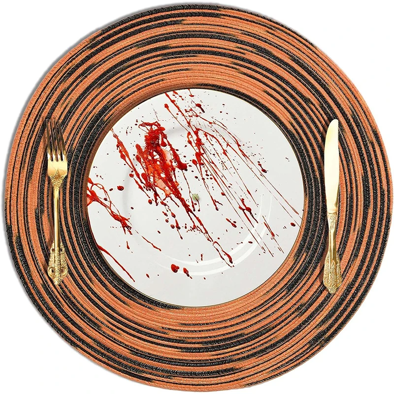 Eco-Friendly Beige Bamboo Tablemat 6pcs Heat Resistant Cotton Place Mats for Dining Table Wedding Use Paper Material