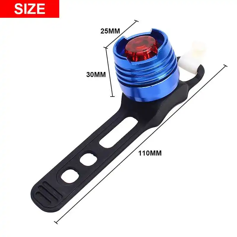 AT MTB Waterproof LED Bike Cycling Rear Tail Light 3 modes Bicycle Lamp Night Warning Flashlight Rear Bike Light