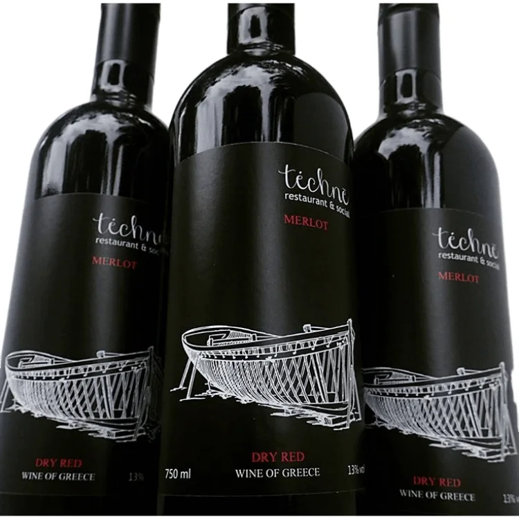 Custom Clear Labels Hot Sale Custom Label Printing Red Wine Label
