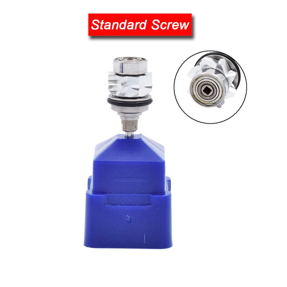 Dental Turbine Cartridge Rotor 2 Types NSK High Speed Standard Handpiece Push Button Torque Bearing Rotor Stainless Steel