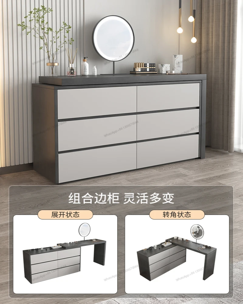 Bedroom Dressing Table Storage Cabinet Combination Integrated Cabinet Multifunctional Makeup Table Bed Tail Bucket Cabinet Advan