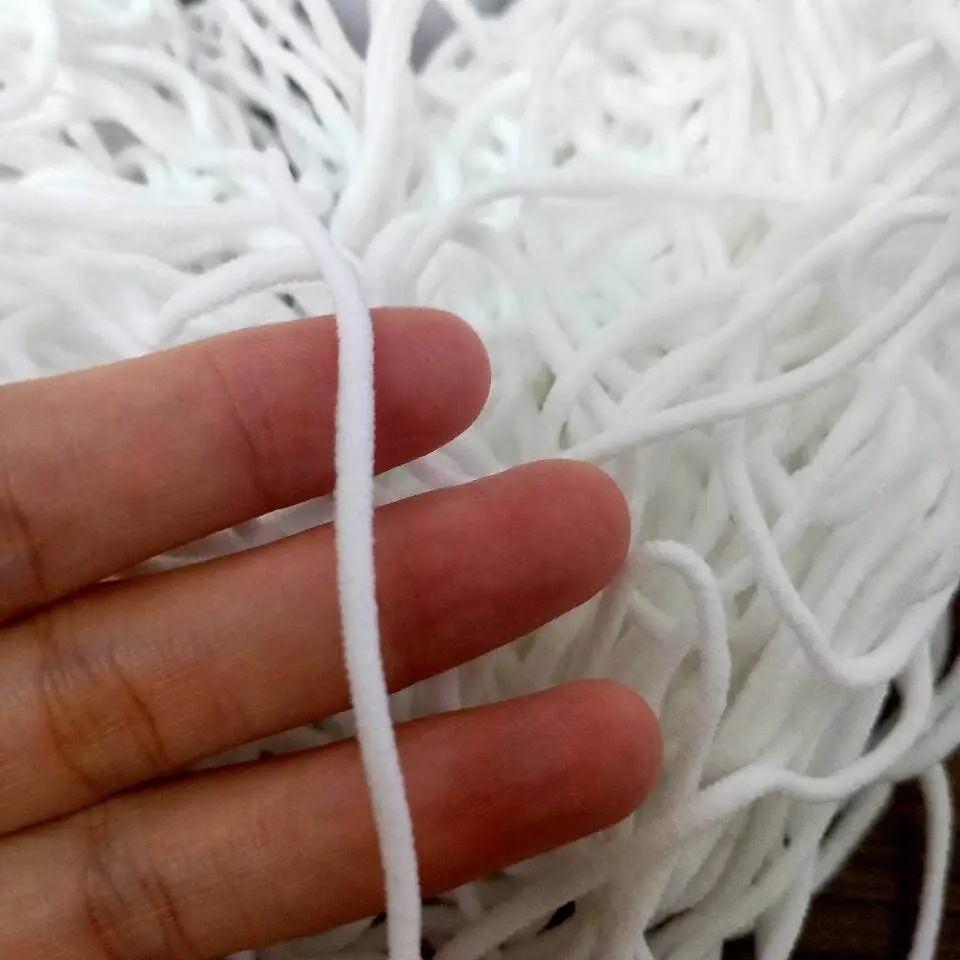 3mm 4mm 5mm high quality elastic cord nylon cords spandex  cords  polyester cords elastic rope factory sell