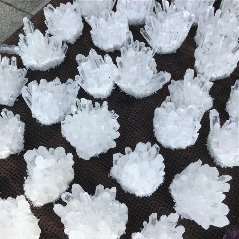 Wholesale natural beautiful irregularly Large White crystal cluster clear quartz healing