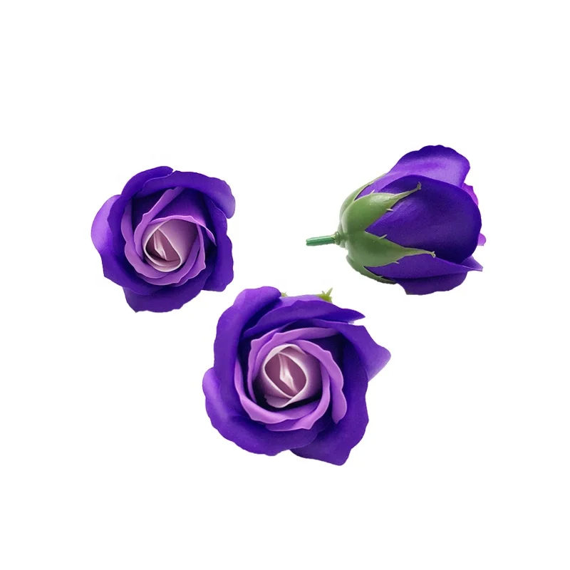 
Factory Sells Scented Artificial Real Touch Bouquet Gift Box Christmas Decoration Gradient 3 Layer Mixed-Color Soap Flower Roses 