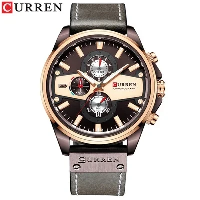 N2024 New Style CURREN 8394 Men Watches Minimalist Brand Leather Waterproof Watch Clock Quartz Dropshipping Montre Homme