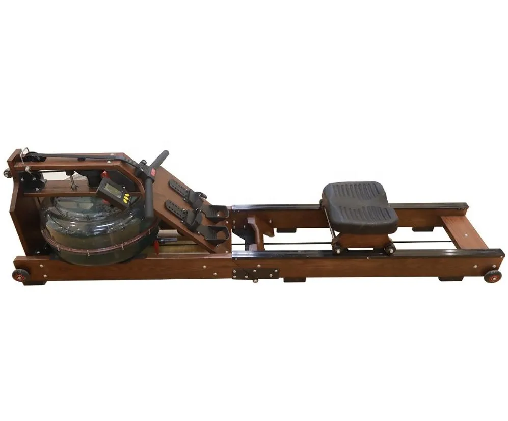 YYH New Hot Selling High Quality Commercial Water wood Rower / Power Generation System Rowing Machine Fitness equipment