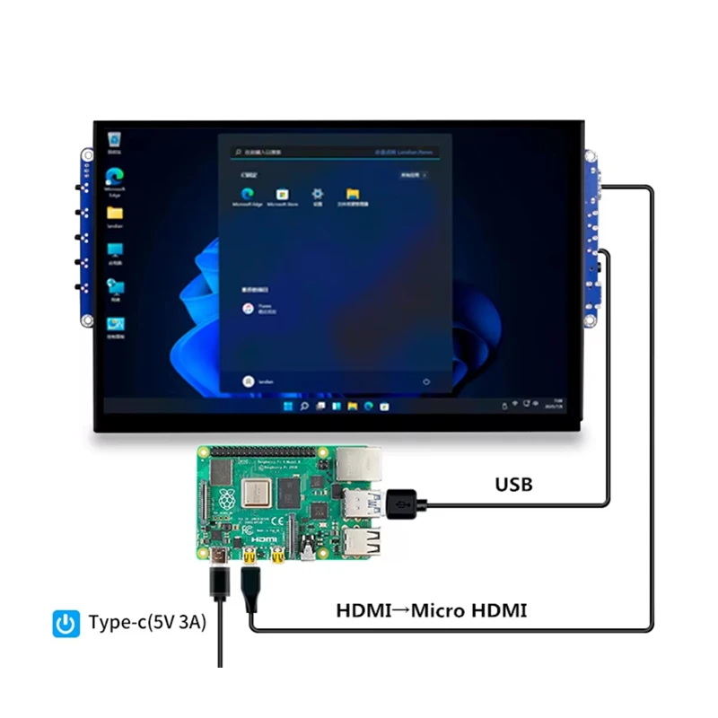 OEM/ODM Поддержка 5/7/10 дюймов сенсорный ЖК-монитор HD VGA интерфейс IPS Raspberry Pi экран игровой дисплей