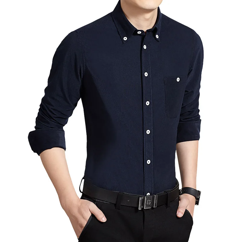 Custom Business Style Fit Slim Soft Comfortable, Casual Dress Shirts For Men Wholesale Long Sleeve Stretch Mens Formal Shirts/
