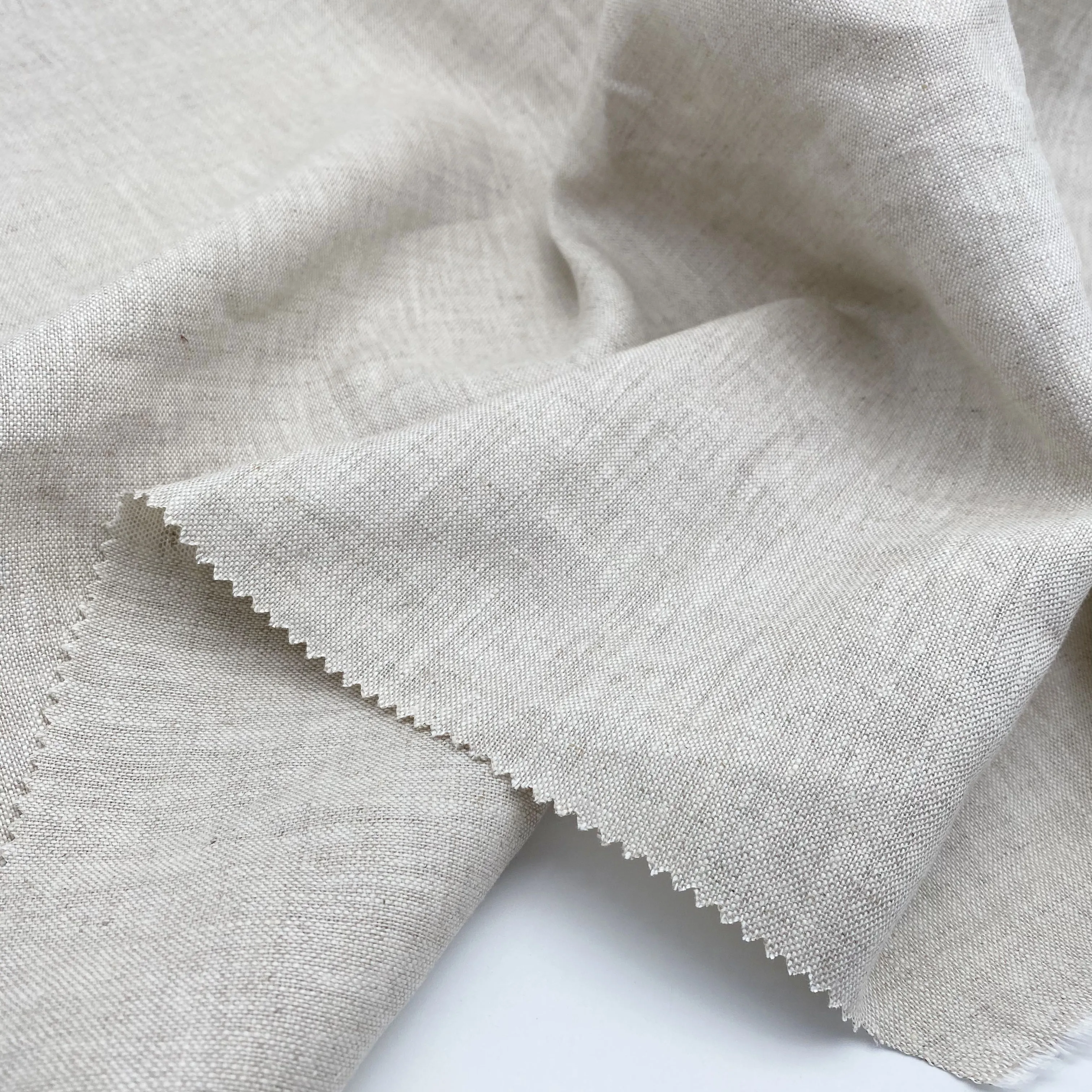 Hot product 100% linen fabric 6*6 thicker 260GSM for dress linen fabric