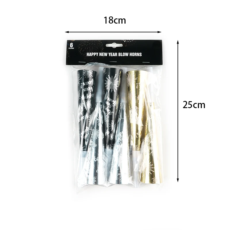 Confetti Poppers Cannon Party Popper Happy New Year Gold Black Confetti Cannons Custom Cartoon Party Supplies For Celebrations