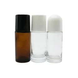refillable glass roll on deodorant bottles 50ml RO-103S