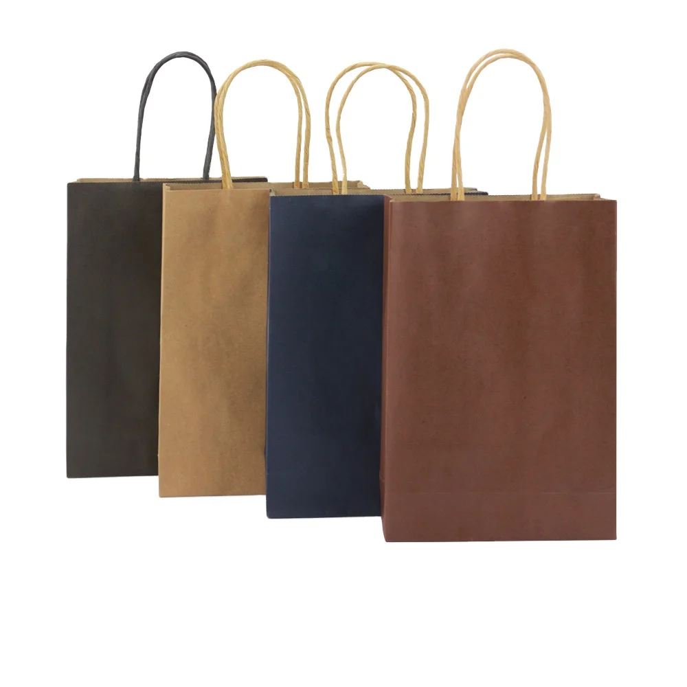 Custom Food Packaging Paper Bags  With Logo  Delivery Paper Food Bags For Food  Brown Paper Kraft Bag Custom