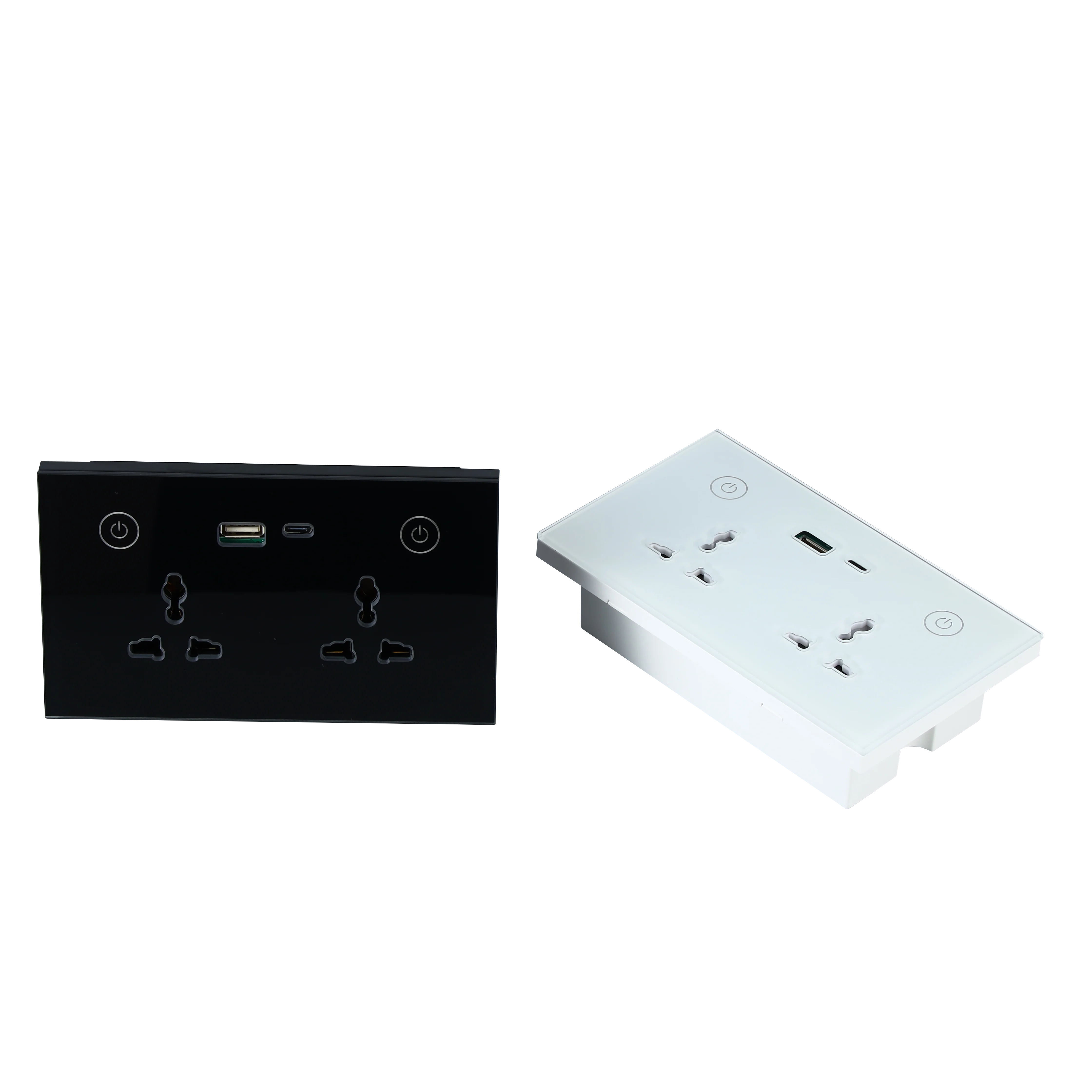 SZMYQ Smart Home Automation Tuya Support Google Home Alexa WiFi ZigBee HomeKit Matter Dual Smart Wall Socket with USB and USB-C