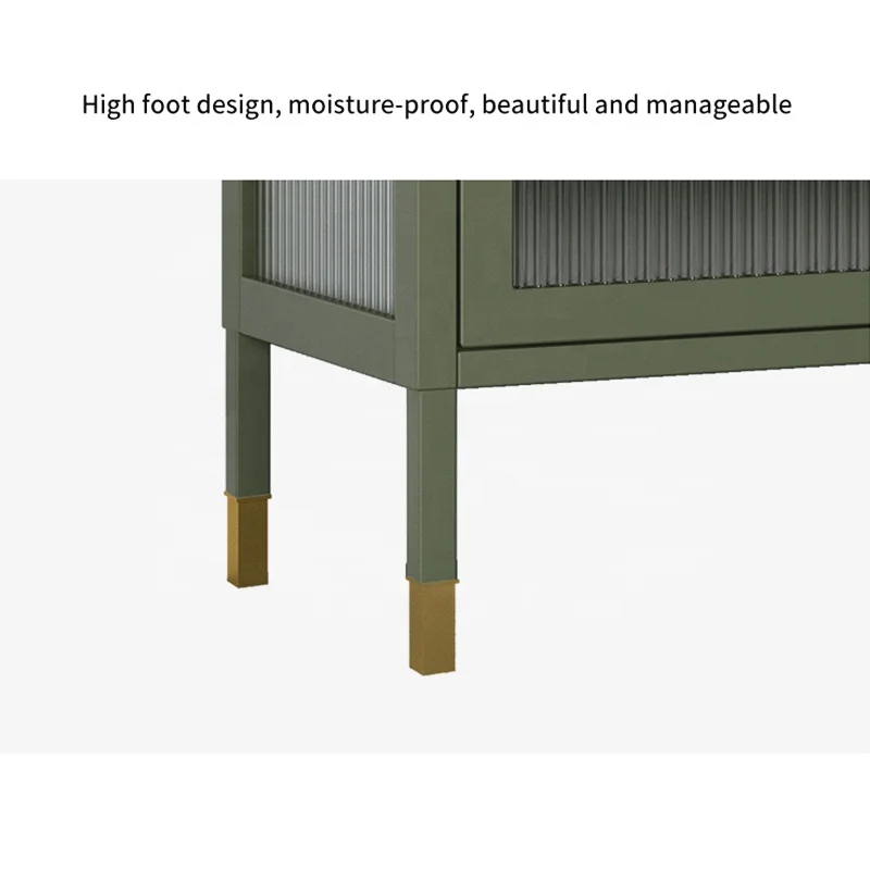 Living room Set Furniture home usage tv cabinet metal glass tv Cabinet with Arc Door metal Tv Cabinet