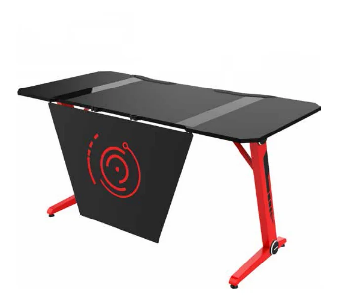 Orizeal Red Splicing Desktop Gaming Desk Computer Laptop Desk
