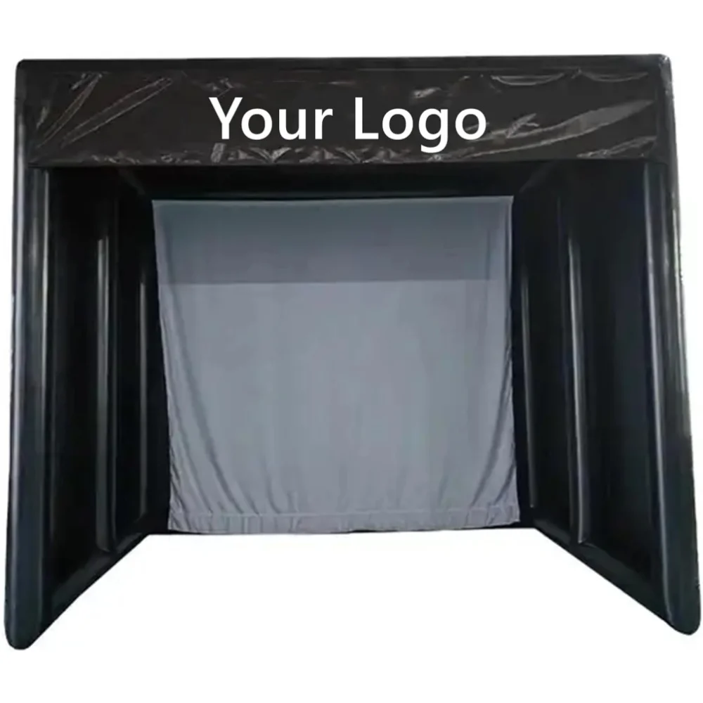 Custom Inflatable Golf Simulator Training Cage Tent Golf Simulator Enclosure with Projection Screen